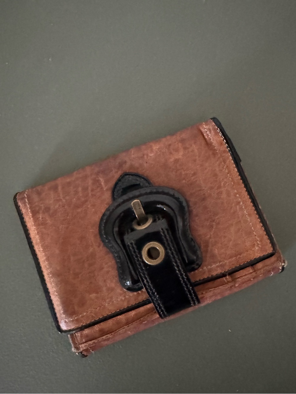 Fendi Brown Leather Wallet with Black Interior